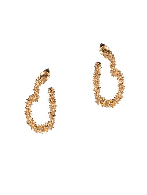 gold metal hoop earring - 16952898 - Standard Image - 1