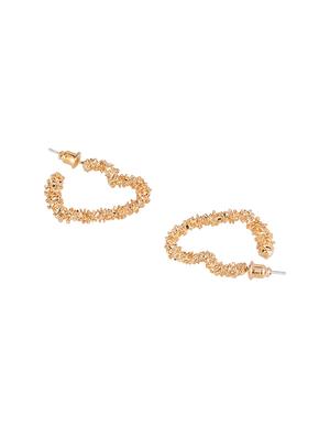 gold metal hoop earring - 16952898 - Standard Image - 2