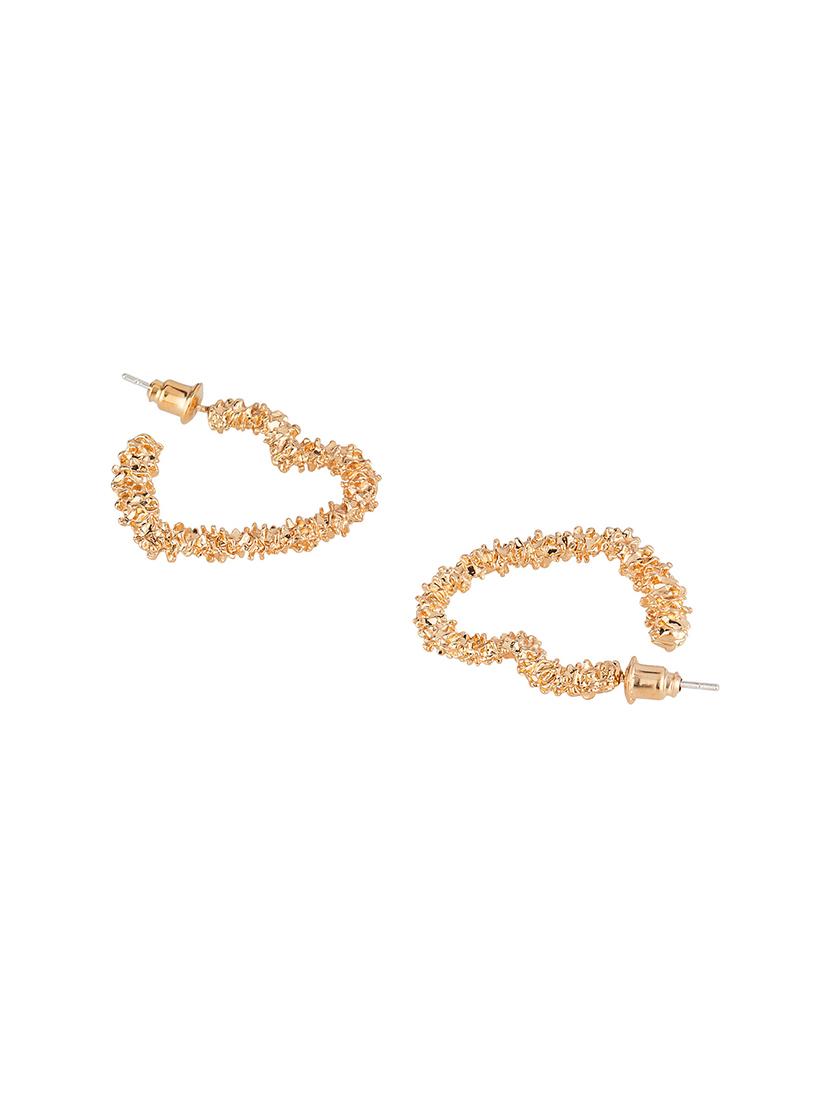 gold metal hoop earring - 16952898 - Zoom Image - 2