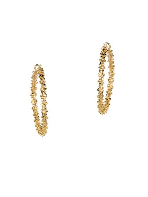 gold metal hoop earring - 16952899 - Standard Image - 1