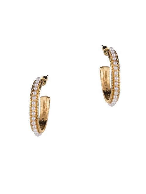gold metal hoop earring - 16952900 - Standard Image - 1
