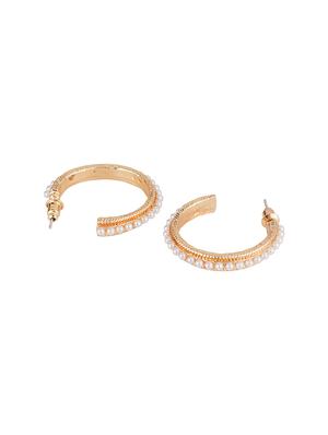 gold metal hoop earring - 16952900 - Standard Image - 2