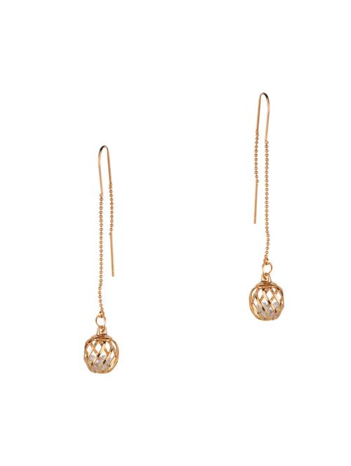 gold metal drop earring - 16952901 - Very Small Image - 1