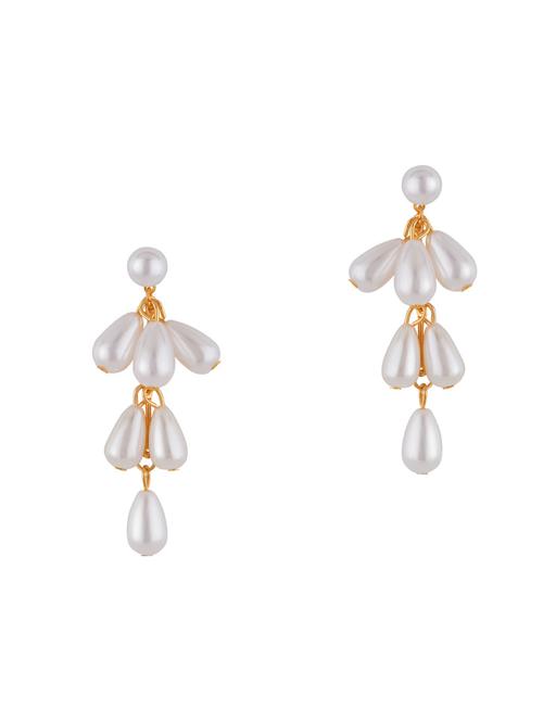 white metal drop earring - 16952904 - Standard Image - 1