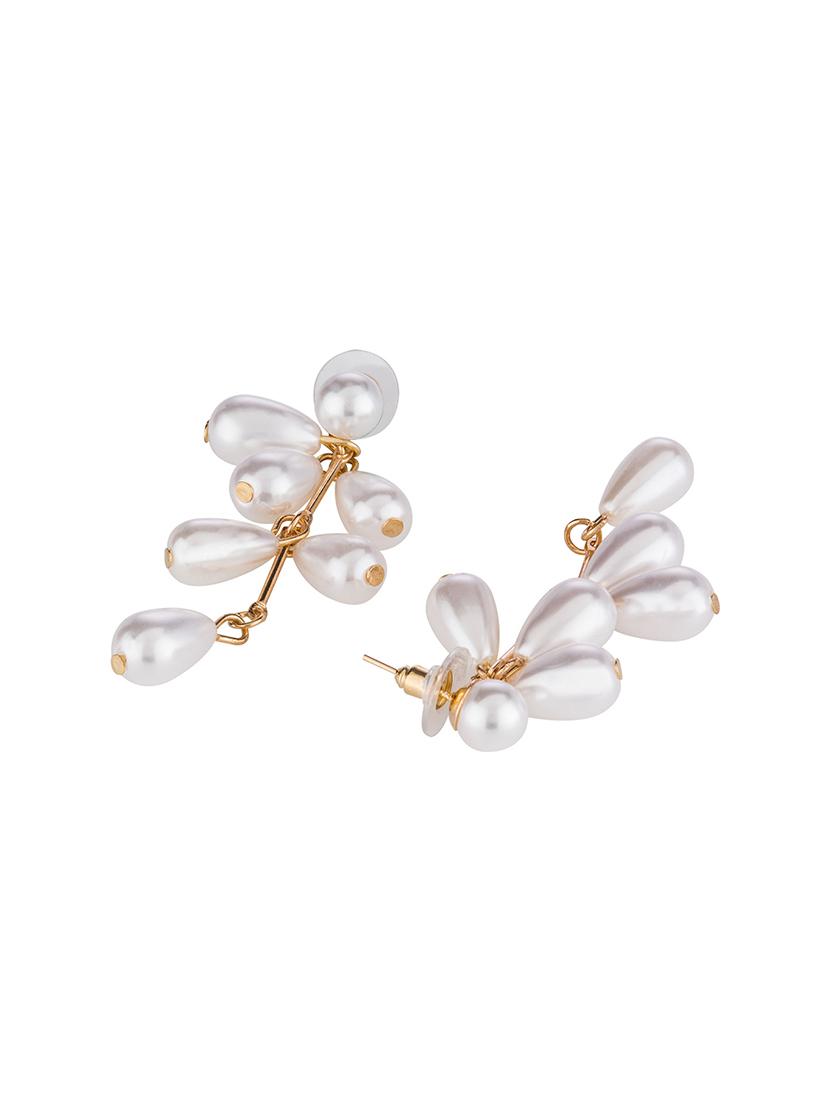 white metal drop earring - 16952904 - Zoom Image - 2