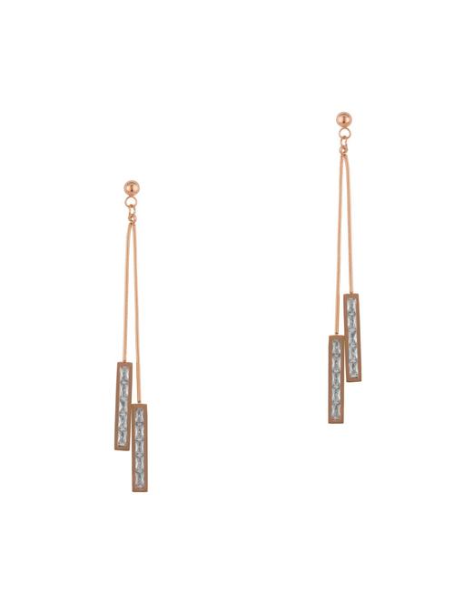 gold metal drop earring - 16952913 - Standard Image - 1