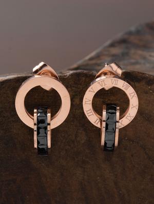 black metal studs earring - 16952918 - Standard Image - 3