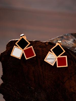 multi colored metal studs earring - 16952919 - Standard Image - 3