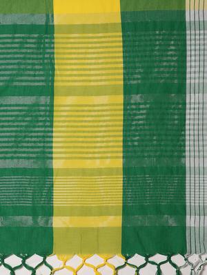 checkered woven saree with blouse - 16952947 - Standard Image - 4