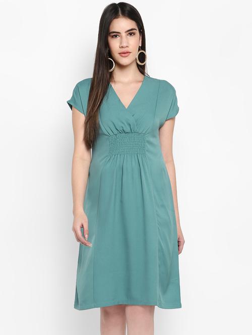 smocked detail a-line dress - 16953027 - Standard Image - 1