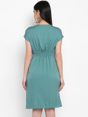 smocked detail a-line dress - 16953027 - Standard Image - 3