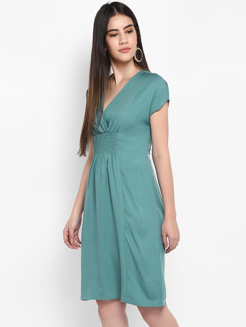 smocked detail a-line dress - 16953027 - Zoom Image - 2