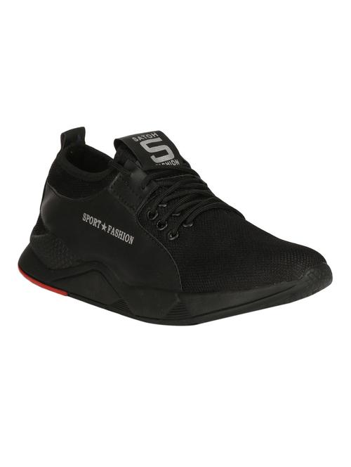 black lace up sport shoes - 16953073 - Standard Image - 1