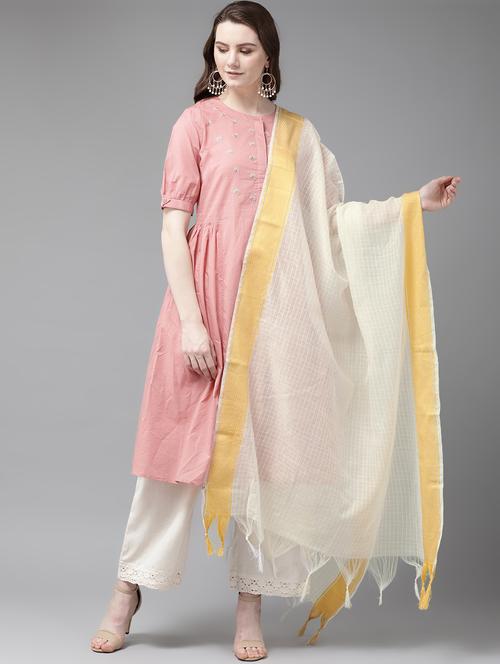 self design woven dupatta - 16953100 - Standard Image - 1