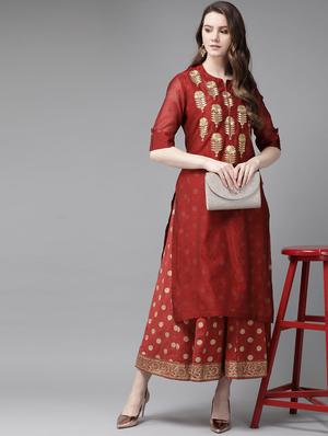 embroidered layered ethnic dress - 16953114 - Standard Image - 4