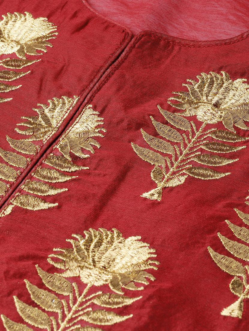 embroidered layered ethnic dress - 16953114 - Zoom Image - 6