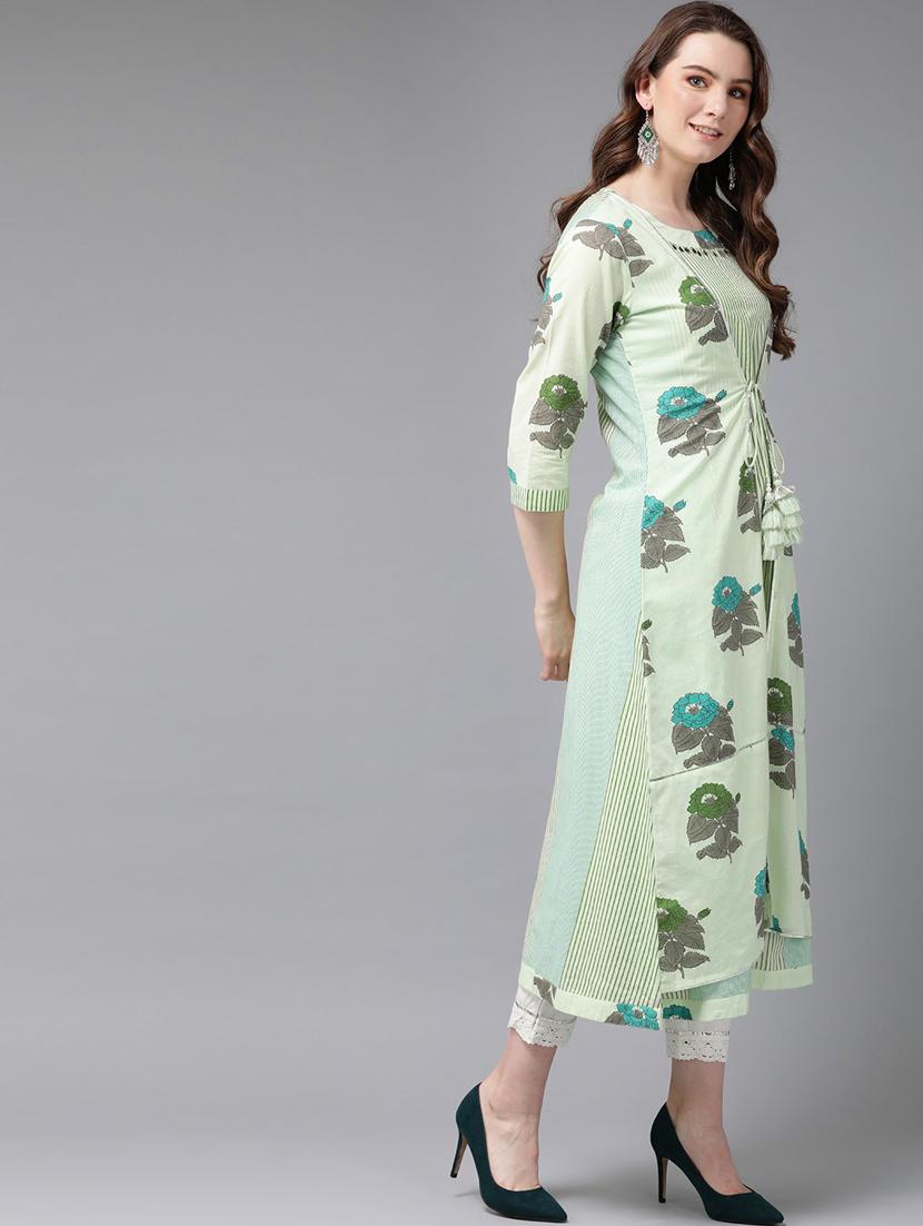 floral layered kurta - 16953136 - Zoom Image - 2