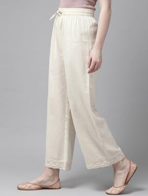 hem detailed straight palazzo - 16953158 - Standard Image - 2