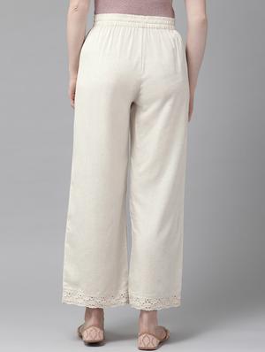 hem detailed straight palazzo - 16953158 - Standard Image - 3
