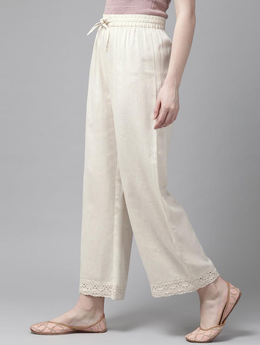 hem detailed straight palazzo - 16953158 - Zoom Image - 2