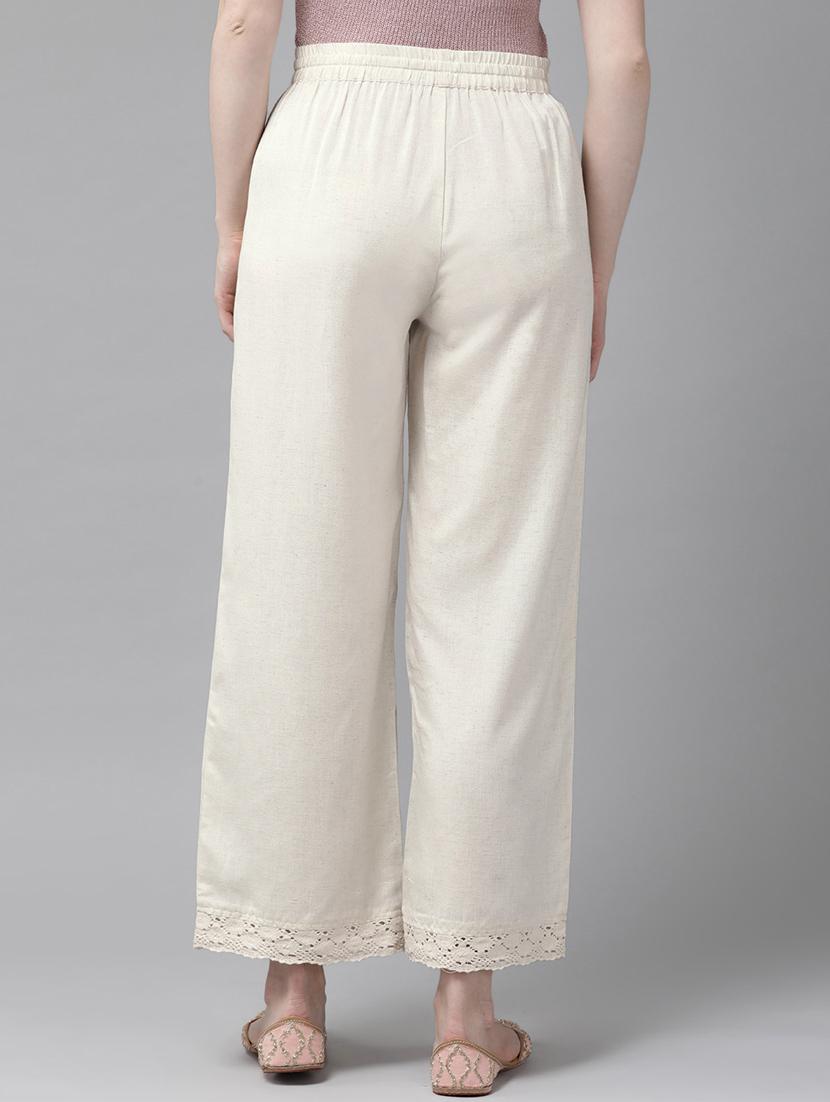 hem detailed straight palazzo - 16953158 - Zoom Image - 3