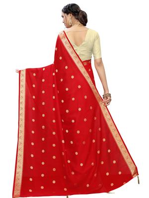 self design banarasi saree with blouse - 16953211 - Standard Image - 2