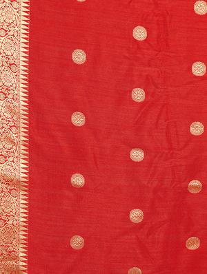 self design banarasi saree with blouse - 16953211 - Standard Image - 4