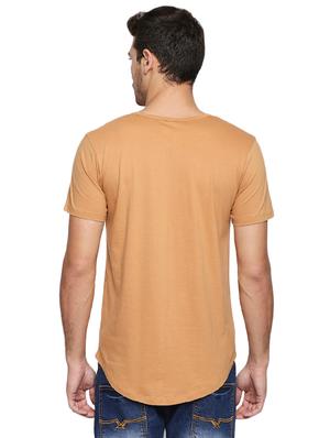 beige typographic chest printed t-shirt - 16953369 - Standard Image - 3