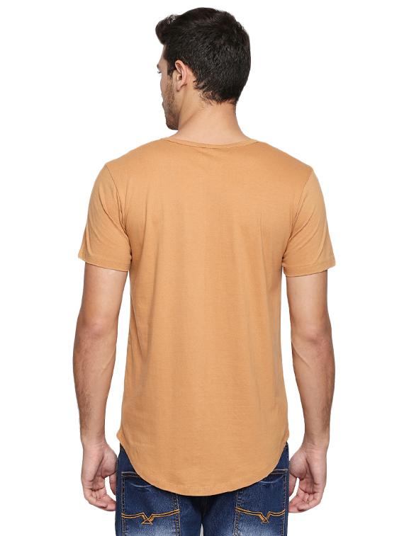 beige typographic chest printed t-shirt - 16953369 - Zoom Image - 3