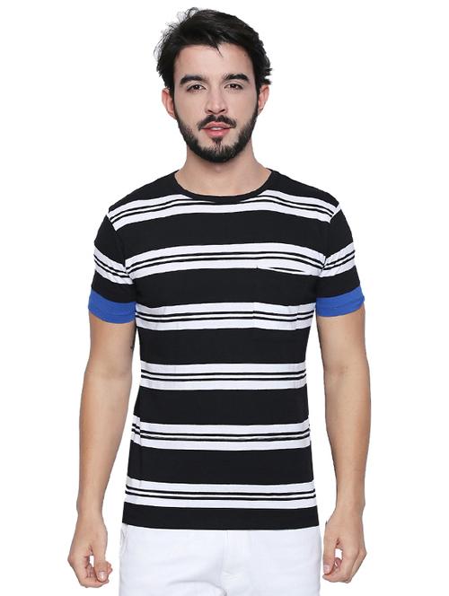 black striped pocket t-shirt - 16953401 - Standard Image - 1