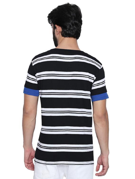 black striped pocket t-shirt - 16953401 - Zoom Image - 3