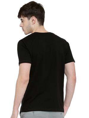 black typographic chest printed t-shirt - 16953404 - Standard Image - 3