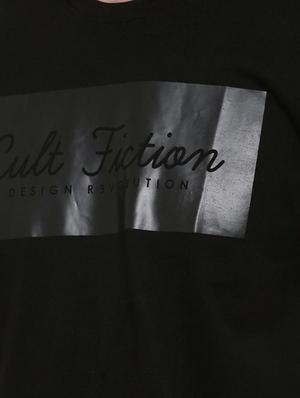black typographic chest printed t-shirt - 16953404 - Standard Image - 4