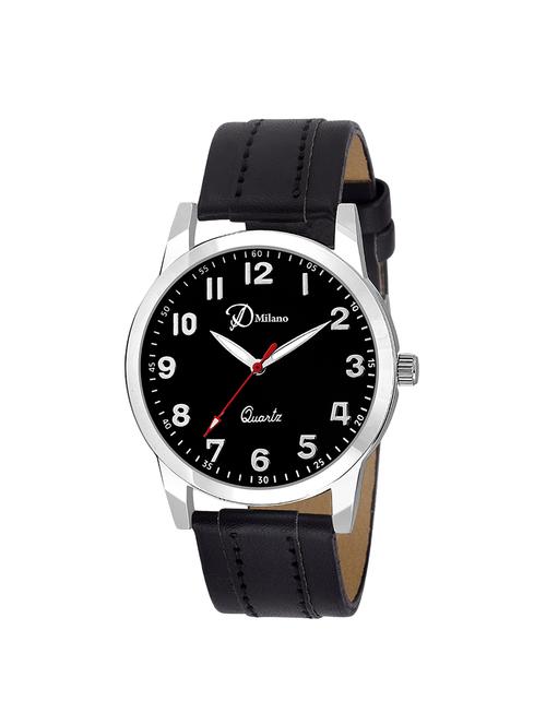 d'milano men royal black elite analog watch - 16953427 - Standard Image - 1