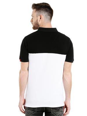 white color block polo t-shirt - 16953471 - Standard Image - 3