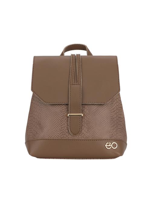 brown leatherette (pu) regular backpack - 16953581 - Standard Image - 1