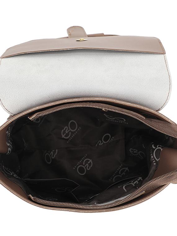 brown leatherette (pu) regular backpack - 16953581 - Zoom Image - 3