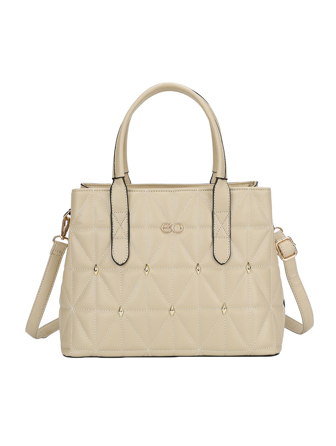 beige leatherette (pu) regular satchel - 16953587 - Zoom Image - 1