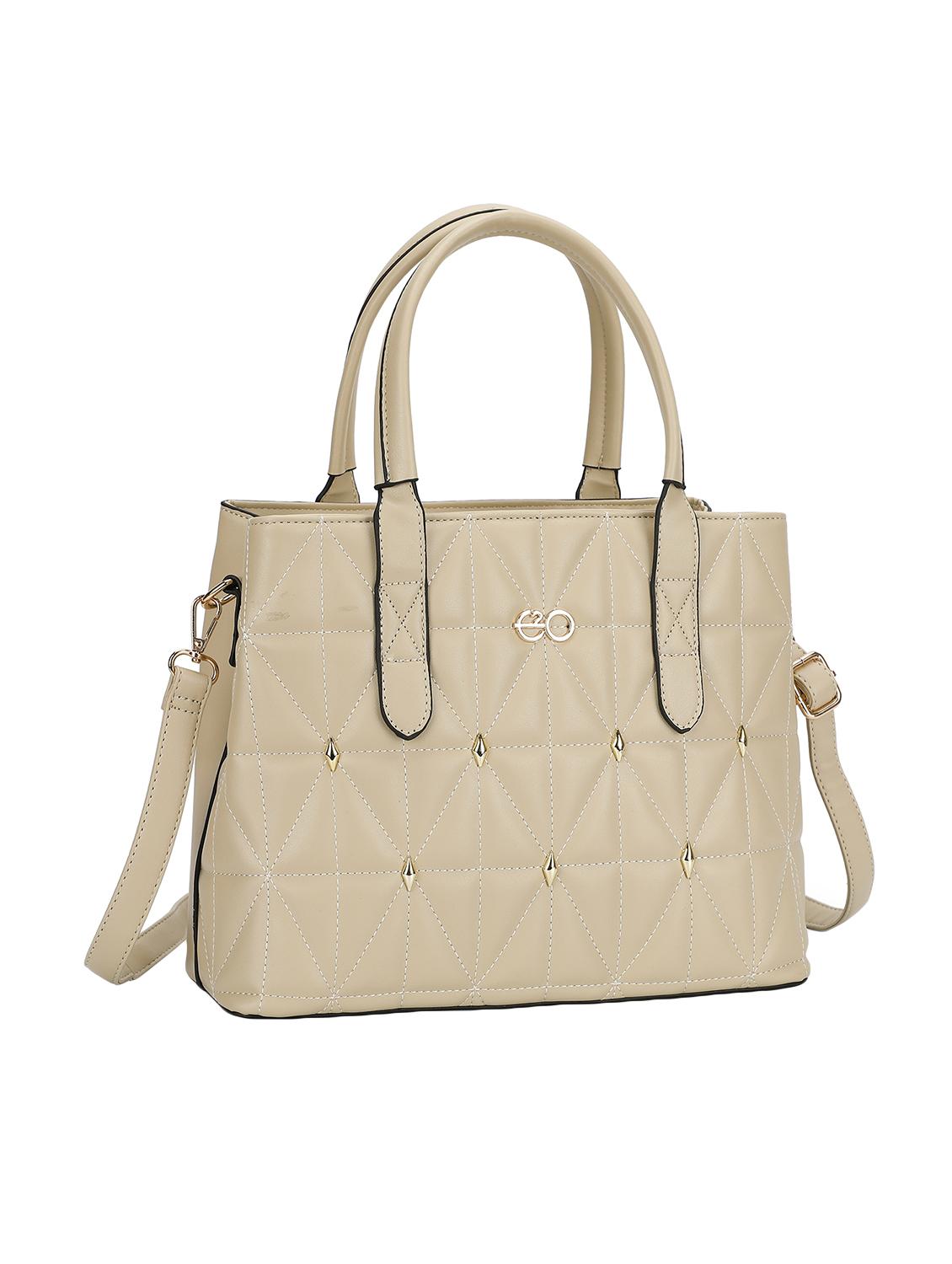 beige leatherette (pu) regular satchel - 16953587 - Zoom Image - 4