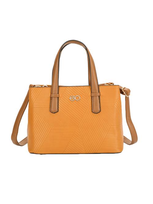 yellow leatherette (pu) regular handbag - 16953589 - Standard Image - 1