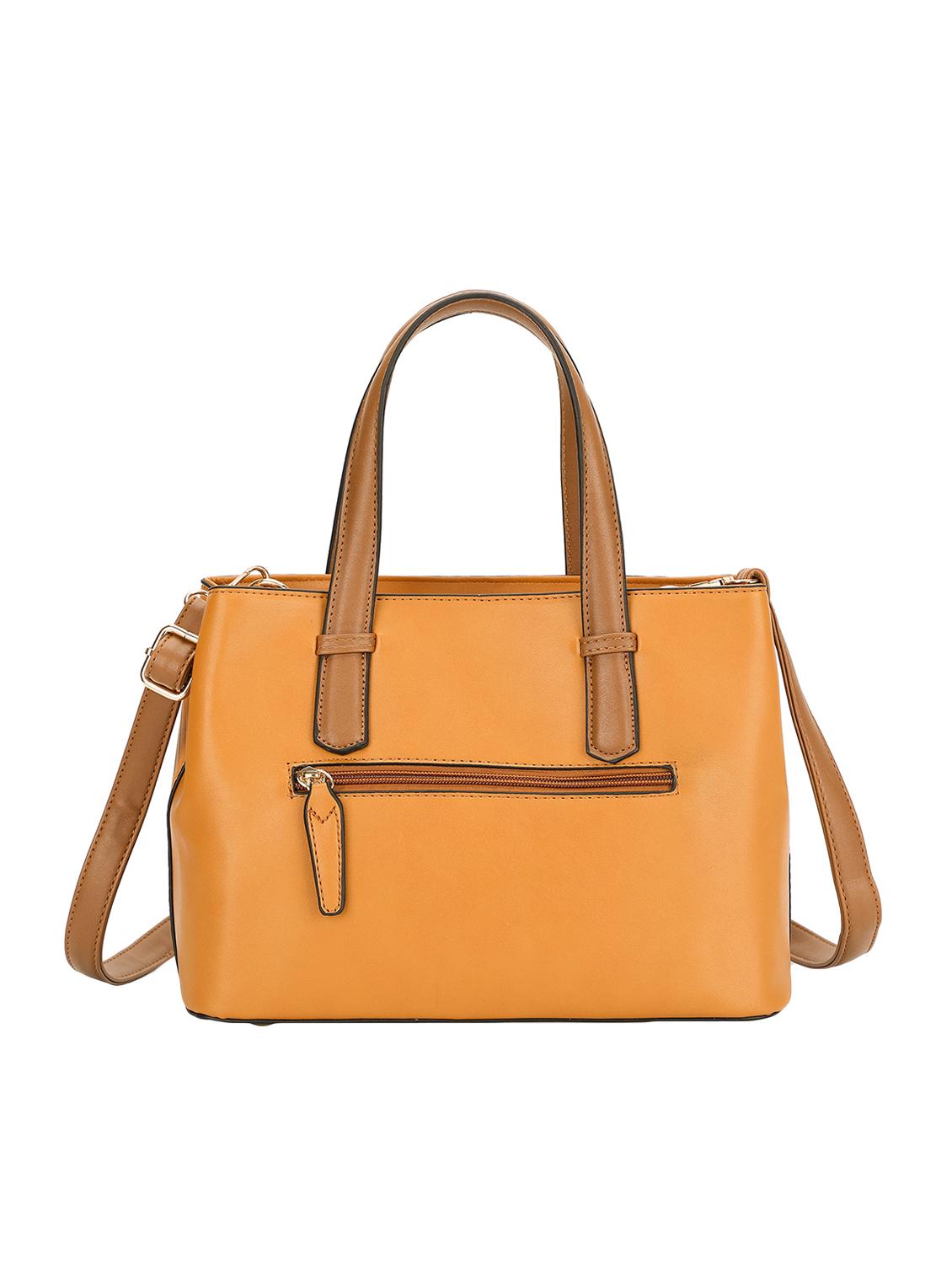 yellow leatherette (pu) regular handbag - 16953589 - Zoom Image - 2