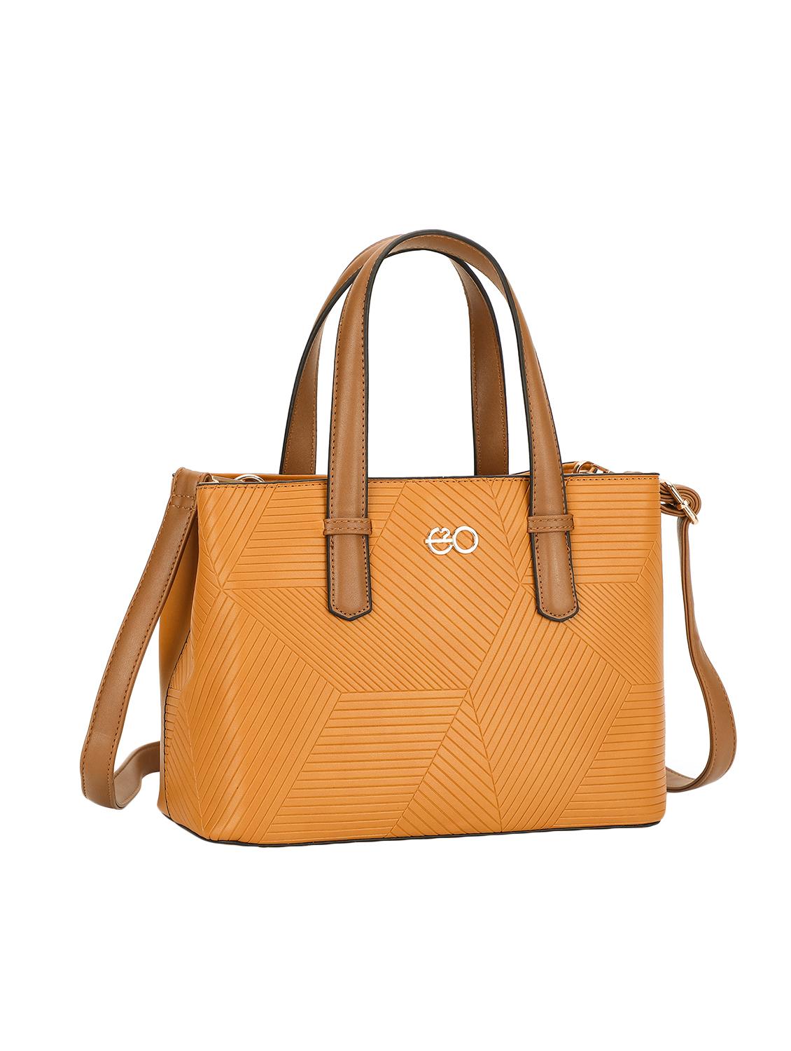 yellow leatherette (pu) regular handbag - 16953589 - Zoom Image - 4