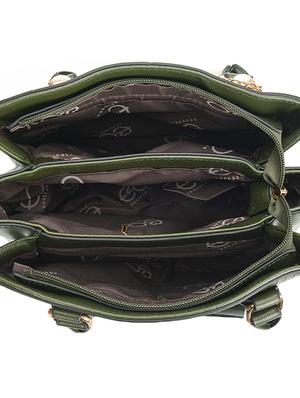green leatherette (pu) regular handbag - 16953590 - Standard Image - 3