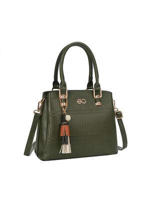 green leatherette (pu) regular handbag - 16953590 - Standard Image - 4