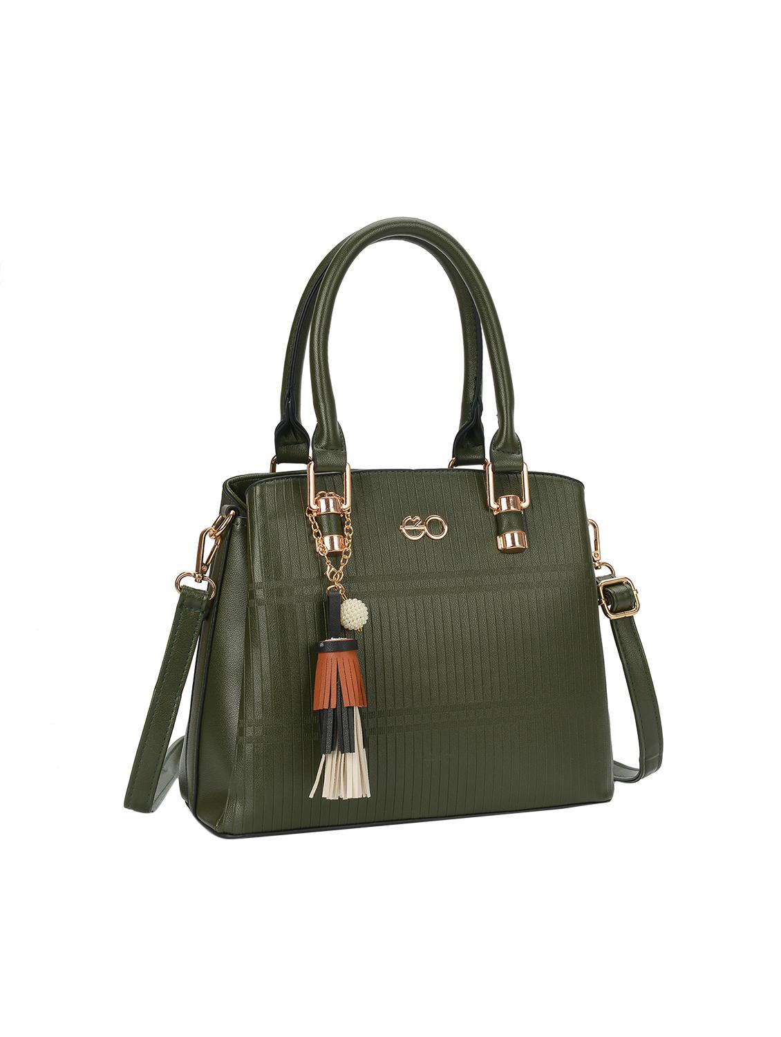 green leatherette (pu) regular handbag - 16953590 - Zoom Image - 4