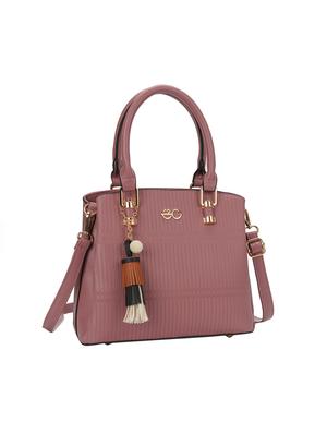 pink leatherette (pu) regular handbag - 16953592 - Standard Image - 4