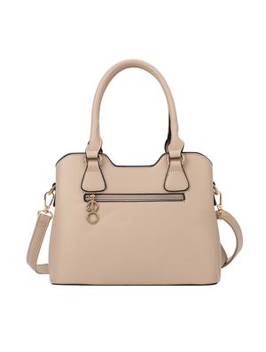 beige leatherette (pu) regular handbag - 16953597 - Standard Image - 2