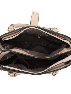 pink leatherette (pu) regular handbag - 16953599 - Standard Image - 3