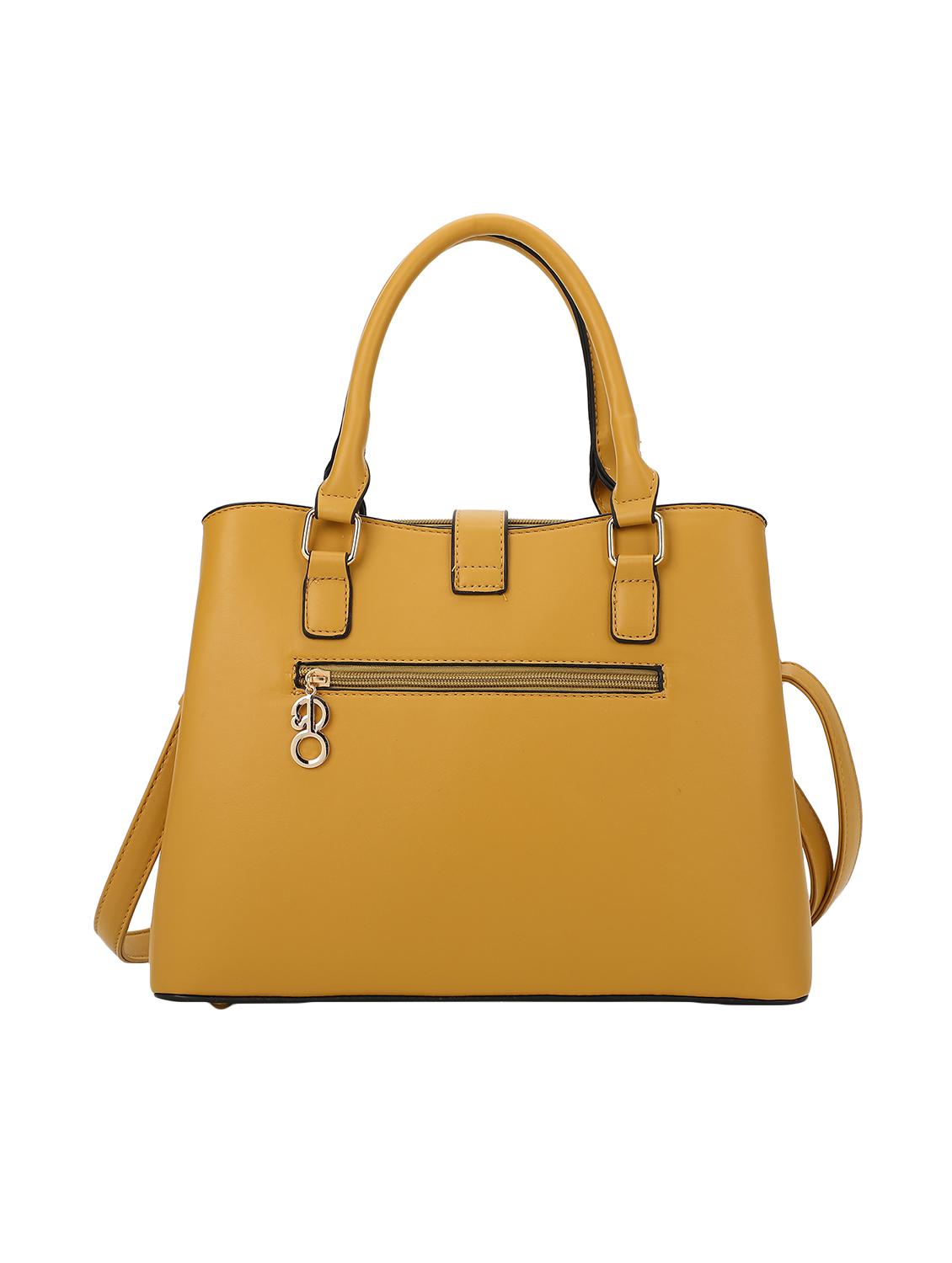 yellow leatherette (pu) regular handbag - 16953600 - Zoom Image - 2