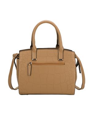 brown leatherette (pu) regular satchel - 16953602 - Standard Image - 2